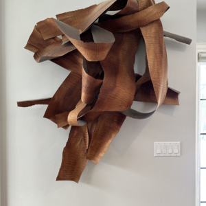 Leon Dickey African Wood Veneer Wall Sculpture (2016)