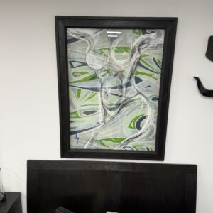 James Perry Mixed Media Figure on Fiorio Fabric