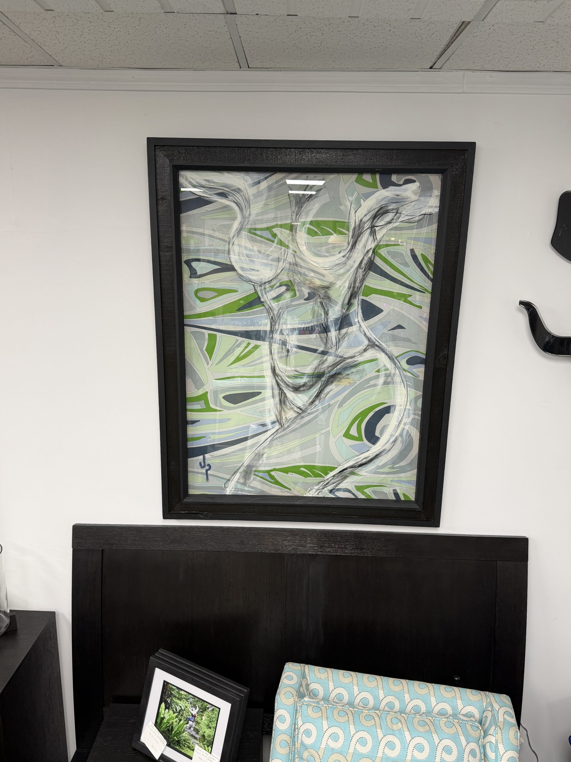 James Perry Mixed Media Figure on Fiorio Fabric