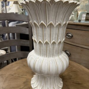 Vintage Italian Ceramic Leaf Vase / Umbrella Stand