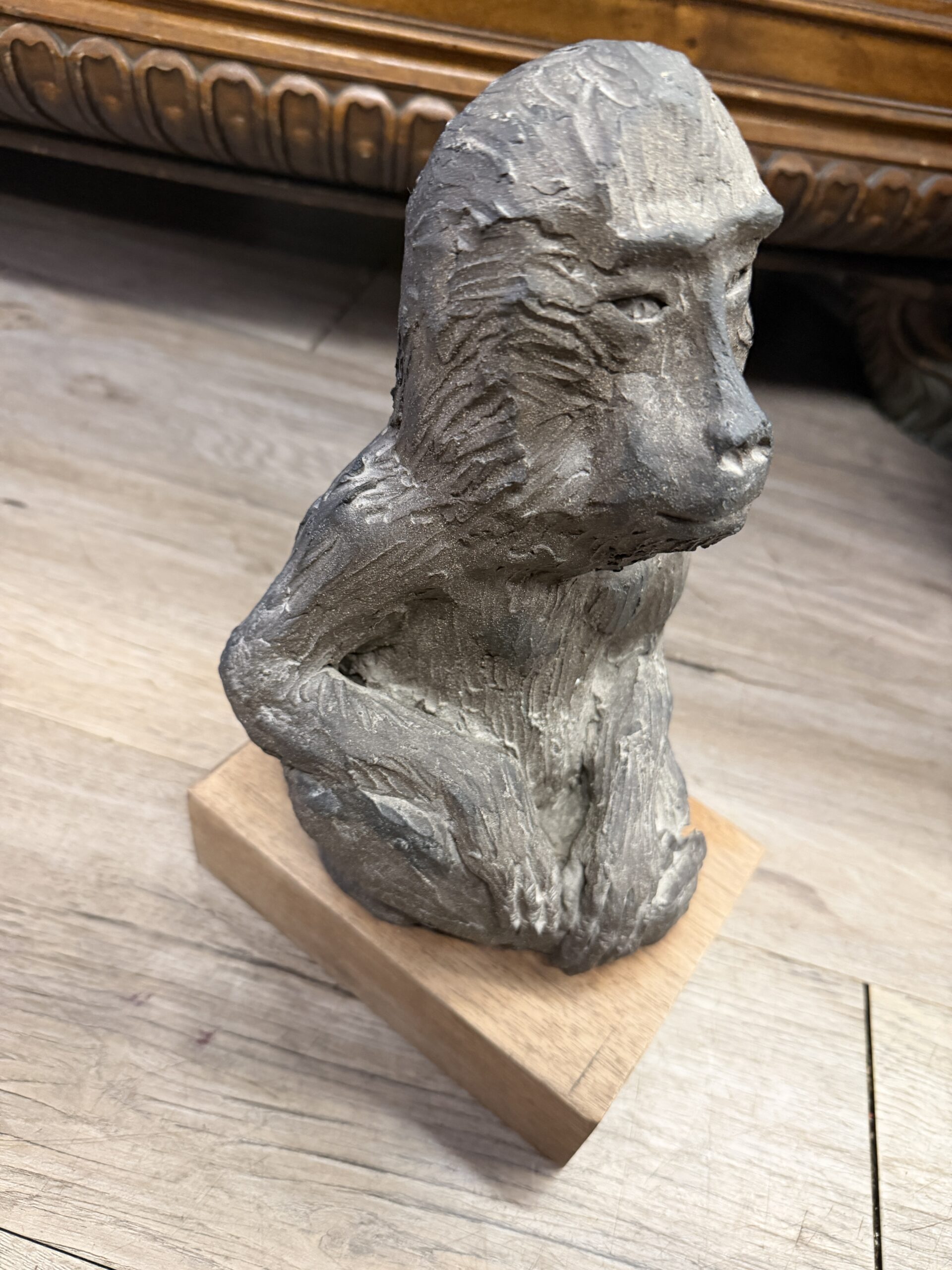 Margaret Valpey “Baboon” Terracotta Sculpture - Image 2