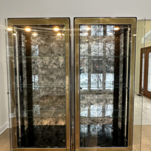 Mastercraft Illuminated Curio Cabinets — Pair